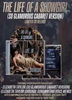 Taylor Swift The Life Of A Showgirl CD Acoustic So Glamorous Cabaret Version
